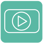 Icon DigiWI Schreiben Video Türkis